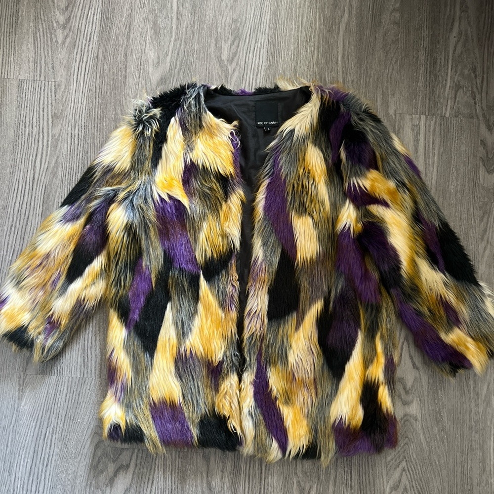 Faux Fur Multicolor Jacket